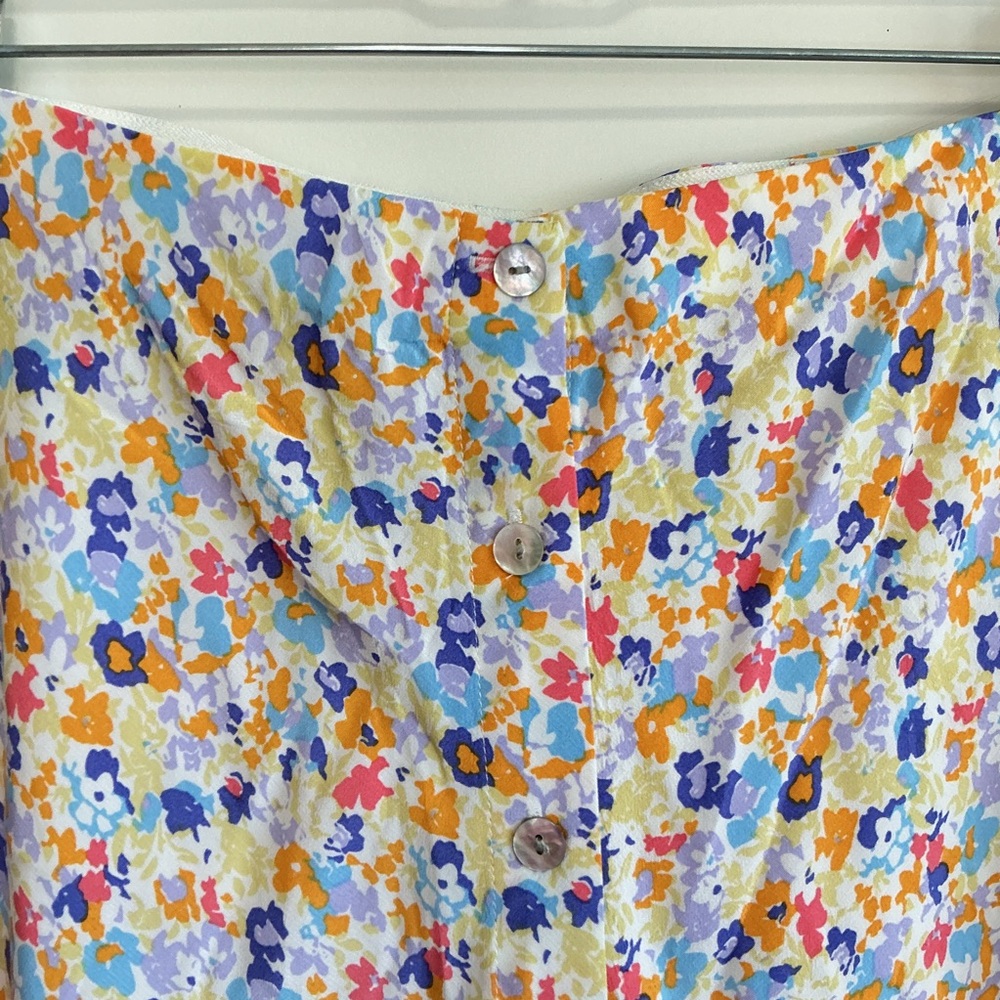NWT RAILS Rosetta skirt Botton Down papaya flower M Boho Romantic Cottage Flowy - Picture 6 of 9